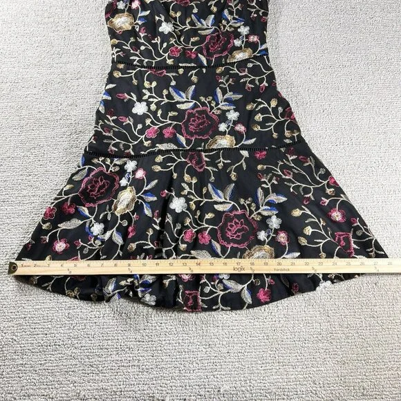 Vince Camuto Sleeveless Colorful Floral Dress Black Women’s Size 4 - Picture 7 of 16